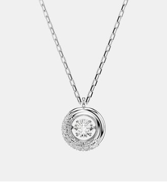 Pendentif Dextera, Métal rhodié - Swarovski - White