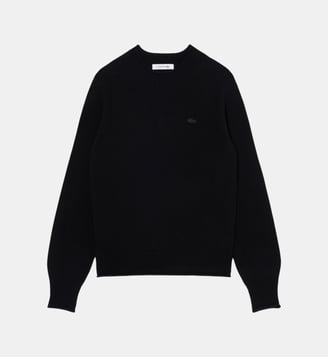 Pull maille 3D laine - Lacoste - Noir