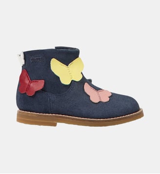 Bottines Savina Twins cuir - Camper - Bleu foncé