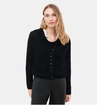 Gilet mvanille - Motif uni - Caroll - Noir