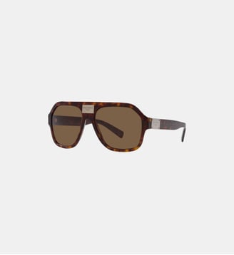 Lunettes de soleil Pilote DG4433 - Dolce & Gabbana - Marron moyen
