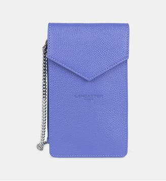 Pochette smartphone Foulonné PM en cuir - Lancaster - Bleuette
