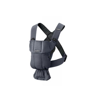 Porte-bébé Mini, Mesh 3D  Anthracite - Babybjorn - Gris