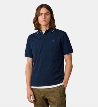 Polo Coupe Regular À Manches Courtes Avec Liseré - Hackett London - Old navy