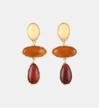 Boucles d'oreilles clips - cabochons marron - Balaboosté - Marron