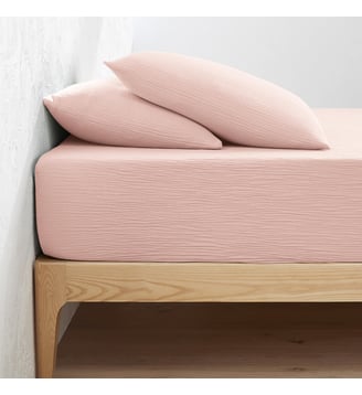 Drap-housse uni gaze de coton bonnet 30cm La Redoute Interieurs