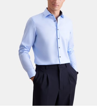 Chemise d'affaires 1/1 Shaped Col Kent - Seidensticker - Bleu clair
