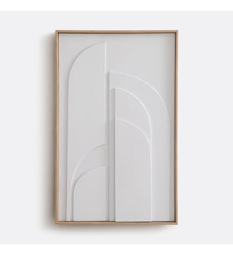 Toile encadrée, 51 x 81 cm - La Redoute Interieurs - Blanc