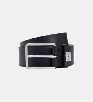 Ceinture modèle Elio en cuir - BOSS - Black