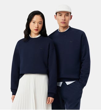 Sweatshirt loose fit molleton épais - Lacoste - Bleu marine