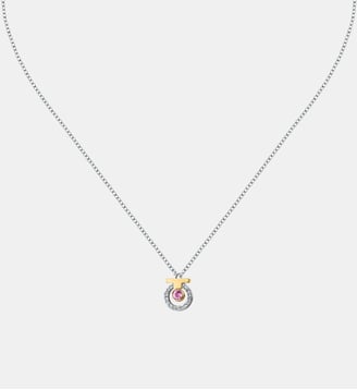 Collier en acier, cristaux, T-LOGO - Trussardi - Or et argent