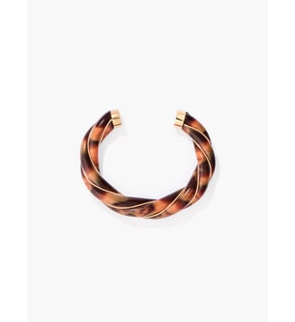 Jonc Diana tie & dye œil de tigre - Aurélie Bidermann - Or et marron