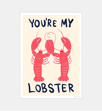 Poster   You're My Lobster - ByKammille - Poster & Frame - Multicolore