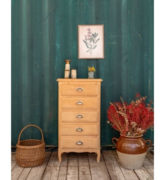 Chiffonnier en bois Valery N°125- Produit chiné - Debongout - Bois clair