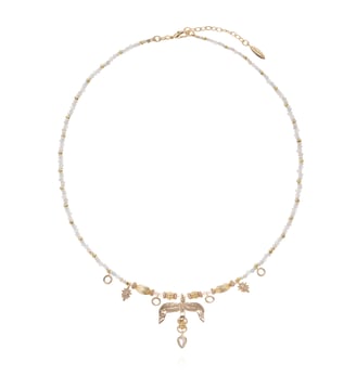 Collier de perles avec pendentif aigle GALLICA - Hipanema - Blanc