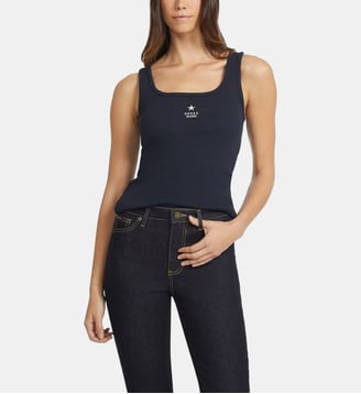 Débardeur slim étoile brodée - Guess Jeans - Bleu