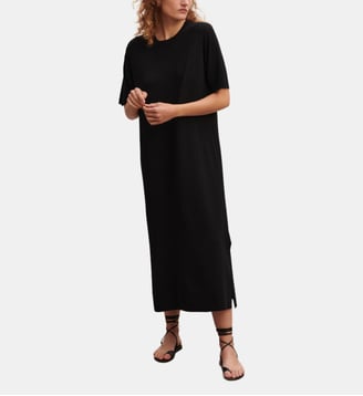 Robe t-shirt longue en maille coton - Bompard - Noir