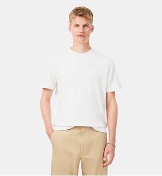 T-shirt jersey texturé - Lacoste - Blanc