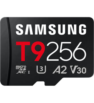 Carte Micro SD T9 256G U3 V30 A2 Classe 10 Samsung