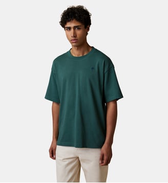 T-shirt en maille - Faguo - Vert grisé