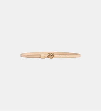 Fine ceinture avec boucle love birds 1 cm - Pinko - Jaune et marron
