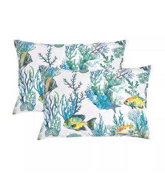 Lot de 2 taies percale de coton - Garnier Thiebaut - Blanc