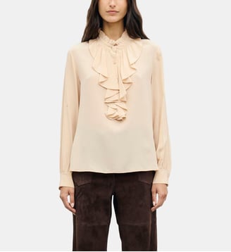 Blouse à volants en soie - LOAN Gerard Darel