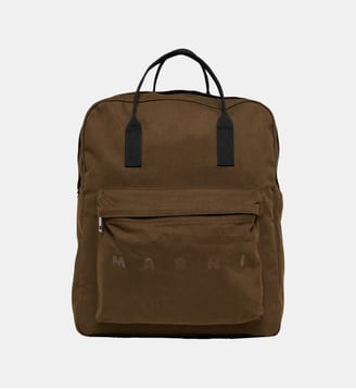 Sac à dos avec logo - Marni - Brun