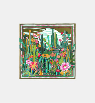 Foulard à motifs CACTUS - Wild - Vert