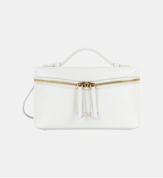 Sac à main boite Milano en cuir grainé - Lancaster - Blanc