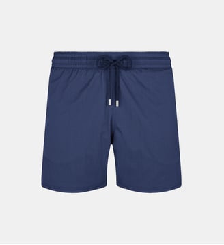 Maillot de bain court stretch uni - Vilebrequin - Bleu marine
