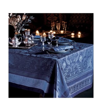 Nappe Persina or antitache déperlant - Garnier Thiebaut - Bleu nuit