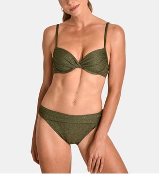 Bas de maillot culotte Mauve - Livia - Kaki