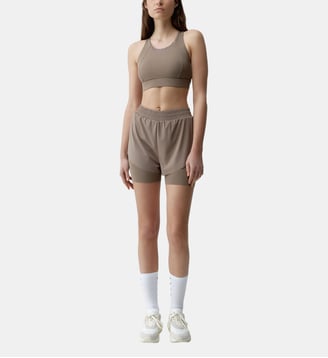 Short sport Perfomance Running BIKILA - Born Living Yoga - Taupe