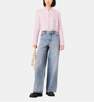 Cardigan avec nœud bijou - Maje - Rose