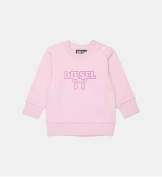 Sweat-shirt col rond avec logo - Diesel Kids - Pink