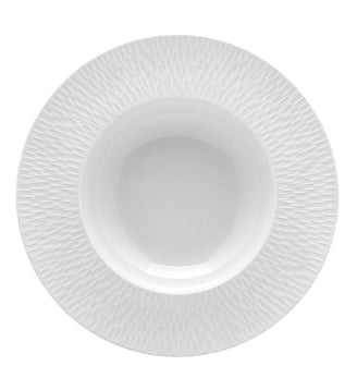 Assiette Creuse à Aile 29 Cm - Boreal Satin - Degrenne - Blanc