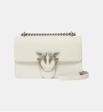 Petit sac à épaule love bag one simply - Pinko - Blanc et acier