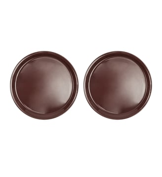 Assiette en terre cuite à décor rond - OYOY - Marron