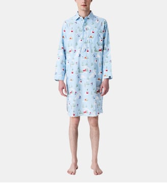 Chemise Grand-Père en Pilou des Vosges - Noël en altitude - Arthur - Ciel
