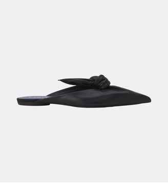 Mule Midnight Step Noeud En Cuir - Lanvin - Black