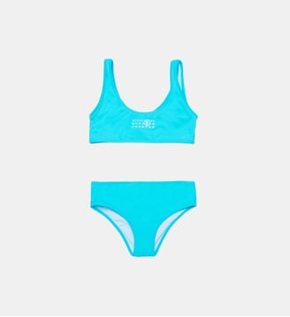 Maillot de bain bikini avec Numeric logo - MM6 Maison Margiela - Bluette légère