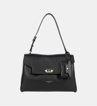 Grand sac cabas épaule Mademoiselle Grace en cuir - Lancaster - Noir
