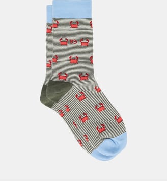 Chaussettes en coton peigné animaux - Billybelt - Kaki
