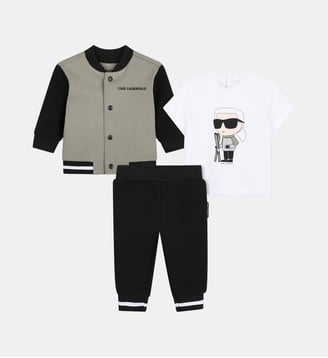 Ensemble jogging - Karl Lagerfeld Kids - Kaki et noir