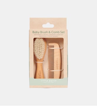 Ensemble brosse et peigne bébé - Little Dutch - Beige