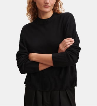 Pull oversize en cachemire et soie - Bompard - Noir