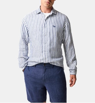 Chemise Seadown en Lin Italien Albini – Coupe Ajustée - Rodd & Gunn - French navy