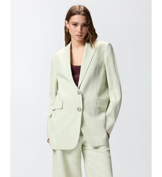 Veste droite effet rustique - Pinko - Bleu turquoise