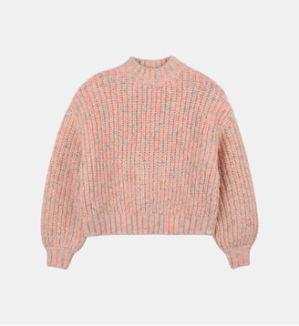 Pull tricoté multicolore - Billieblush - Pêche